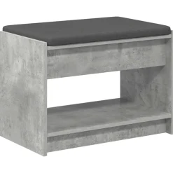 vidaXL Halbank Beton Grijs 63 x 38 x 45 cm