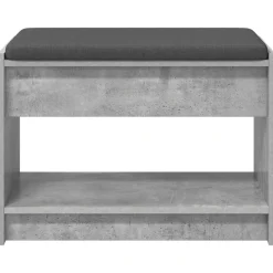 vidaXL Halbank Beton Grijs 63 x 38 x 45 cm
