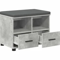 vidaXL Halbank Beton Grijs 60 x 38 x 46 cm