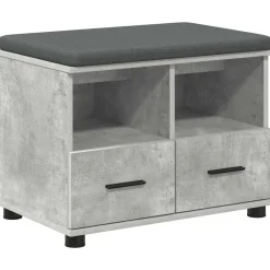vidaXL Halbank Beton Grijs 60 x 38 x 46 cm