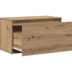 vidaXL Halbankje 80x40x45 cm bewerkt hout artisanaal eikenkleur