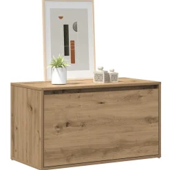 vidaXL Halbankje 80x40x45 cm bewerkt hout artisanaal eikenkleur