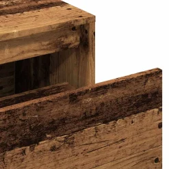 vidaXL Halbankje 80x40x45 cm bewerkt hout oud houtkleurig