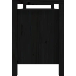 vidaXL Halbankje 110x40x60 cm massief grenenhout zwart
