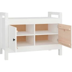 vidaXL Halbankje 80x40x60 cm massief grenenhout wit