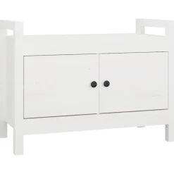 vidaXL Halbankje 80x40x60 cm massief grenenhout wit