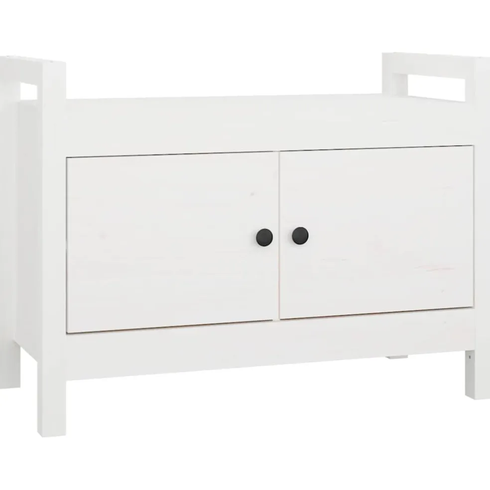 vidaXL Halbankje 80x40x60 cm massief grenenhout wit