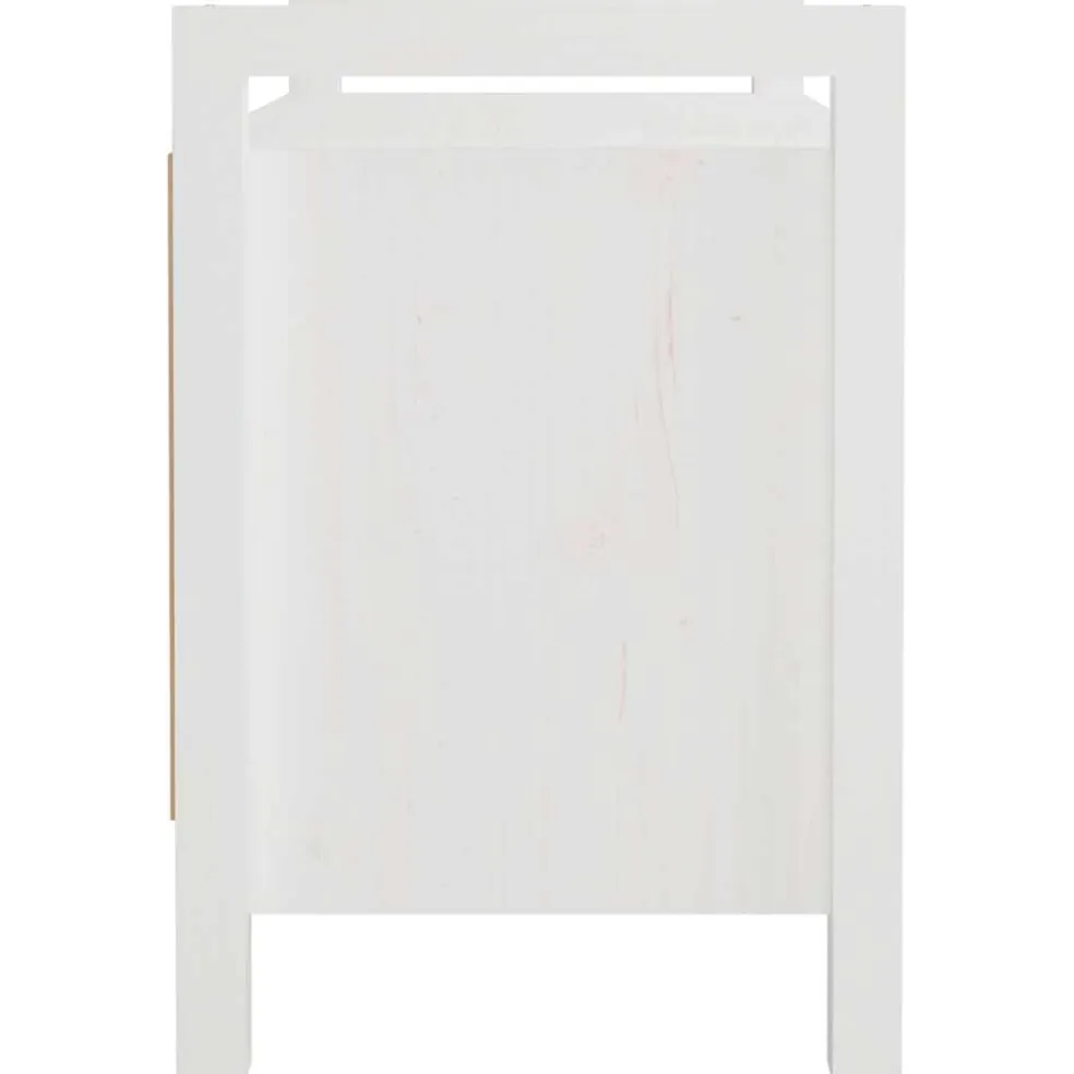 vidaXL Halbankje 80x40x60 cm massief grenenhout wit