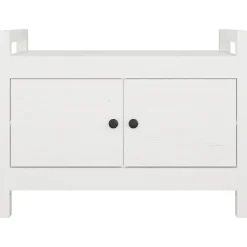 vidaXL Halbankje 80x40x60 cm massief grenenhout wit