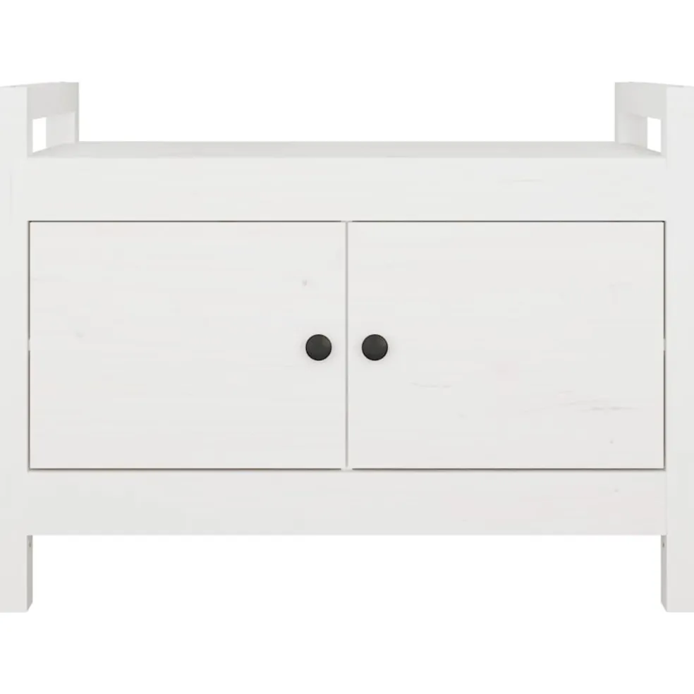 vidaXL Halbankje 80x40x60 cm massief grenenhout wit