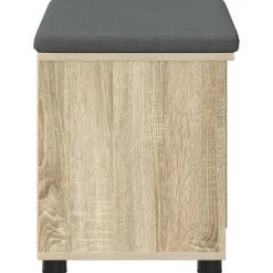 vidaXL Halbank met kussen met plank Sonoma Eiken 60 x 38 x 46 cm