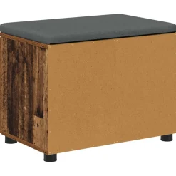 vidaXL Halbank Oudhout 60 x 38 x 46 cm Geïndustrialiseerd hout en stof