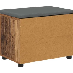 vidaXL Halbank Oudhout 60 x 38 x 46 cm Geïndustrialiseerd hout en stof