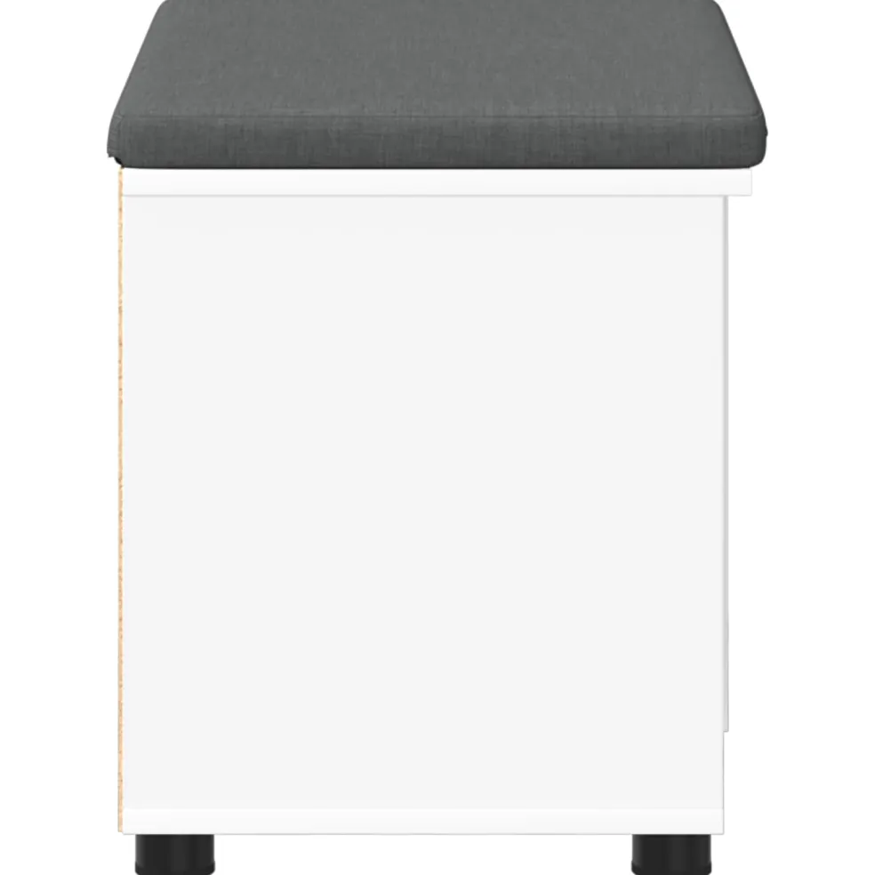 vidaXL Halbank Wit 60 x 38 x 46 cm Geïndustrialiseerd hout en stof