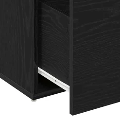vidaXL Halbank Zwart Eiken 80 x 40 x 45 cm Bewerkt hout
