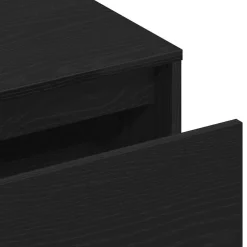 vidaXL Halbank Zwart Eiken 80 x 40 x 45 cm Bewerkt hout