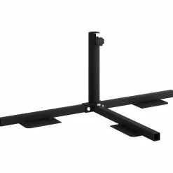 vidaXL Half Parasol Basis Frame Zwart Staal for 32-38 mm Pole