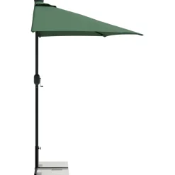 vidaXL Half Parasol Basis Frame Zwart Staal for 32-38 mm Pole