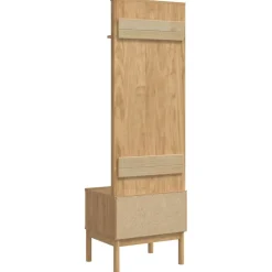 vidaXL Halkast FLORO Wasbruin 50 x 40 x 158 cm Massief Vurenhout