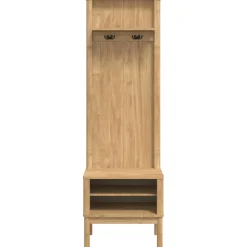 vidaXL Halkast FLORO Wasbruin 50 x 40 x 158 cm Massief Vurenhout