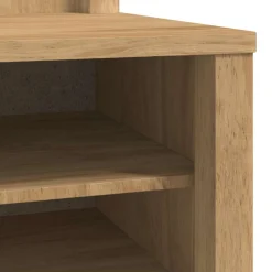 vidaXL Halkast FLORO Wasbruin 50 x 40 x 158 cm Massief Vurenhout