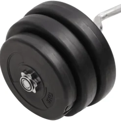 vidaXL Halter gebogen met gewichten 90 kg