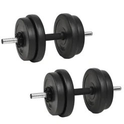 vidaXL Halter met gewichten 40 kg