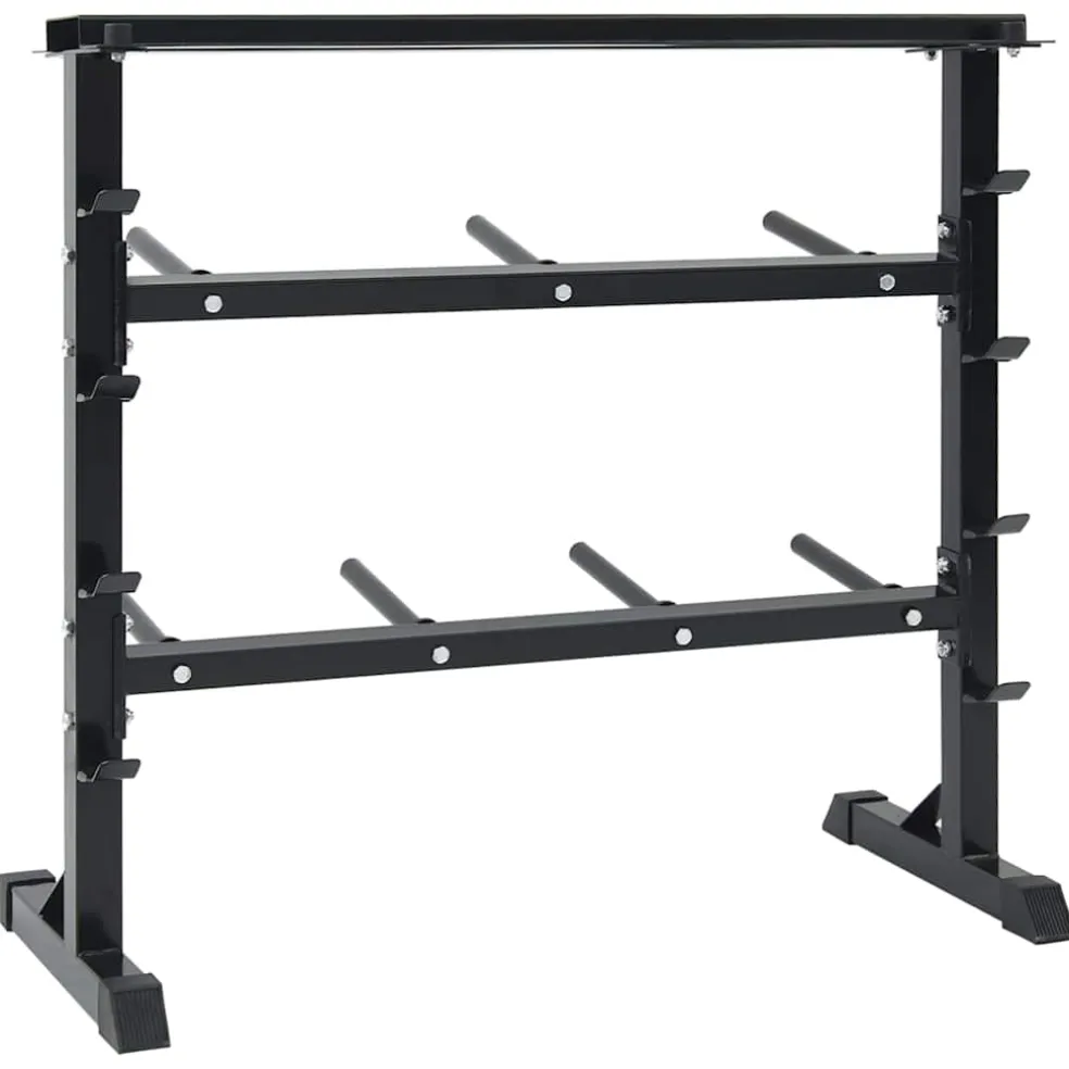 vidaXL Halterrek Zwart 99 x 45 x 95,5 cm Gepoedercoat staal