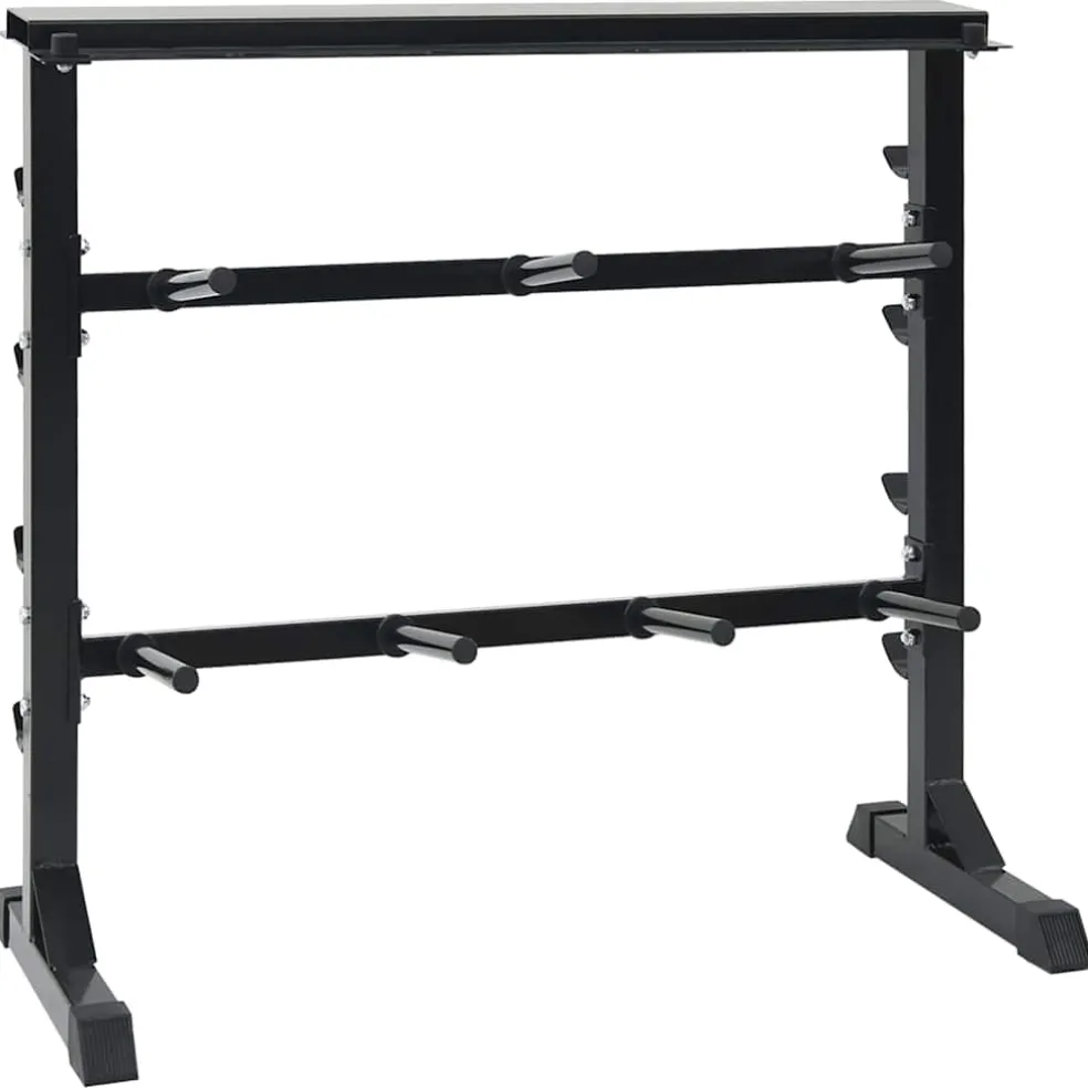 vidaXL Halterrek Zwart 99 x 45 x 95,5 cm Gepoedercoat staal