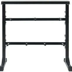 vidaXL Halterrek Zwart 99 x 45 x 95,5 cm Gepoedercoat staal