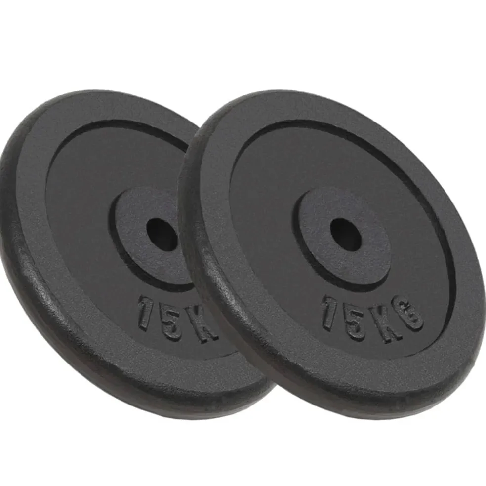 vidaXL Halterschijven 2 st 2x15 kg gietijzer