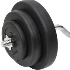 vidaXL Halterset met gewichten curl 60 kg