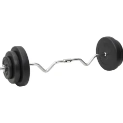 vidaXL Halterset met gewichten curl 60 kg