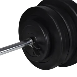 vidaXL Halter-/squatrek met halterset 60,5 kg