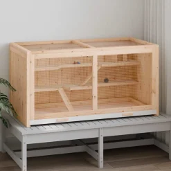 vidaXL Hamsterkooi 104x52x54 cm massief vurenhout
