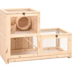 vidaXL Hamsterkooi 81x40x60 cm massief vurenhout