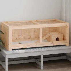 vidaXL Hamsterkooi 104x52x38 cm massief vurenhout