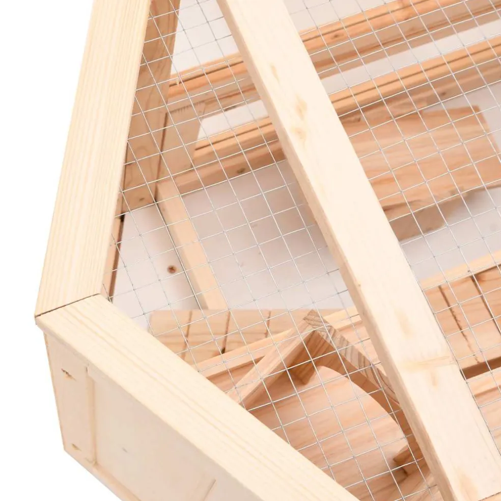 vidaXL Hamsterkooi 80x40x43 cm massief vurenhout