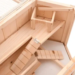 vidaXL Hamsterkooi 80x40x43 cm massief vurenhout