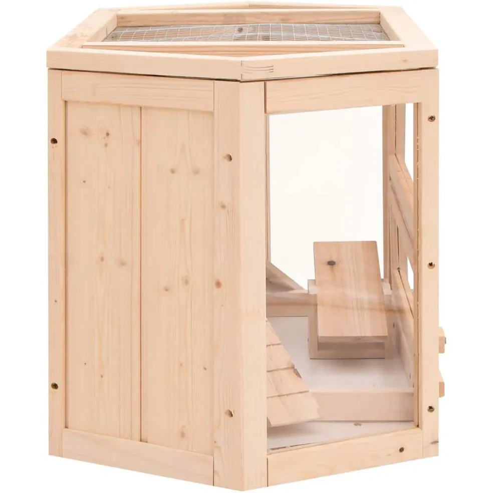 vidaXL Hamsterkooi 80x40x43 cm massief vurenhout