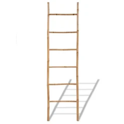vidaXL Handdoekenladder met 6 sporten bamboe