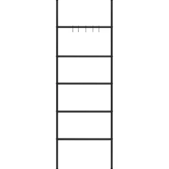 vidaXL Handdoekenrek met 5 niveaus, zwart 58x175 cm, ijzer