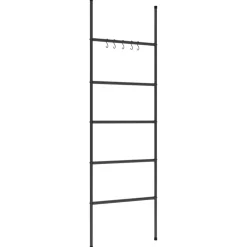 vidaXL Handdoekenrek met 5 niveaus, zwart 58x175 cm, ijzer