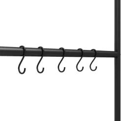 vidaXL Handdoekenrek met 5 niveaus, zwart 58x175 cm, ijzer