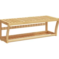 vidaXL Handdoekenrek wandgemonteerd 60x25x20 cm bamboe