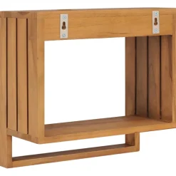 vidaXL Handdoekenrek wandmontage 35x20x35 cm massief teakhout