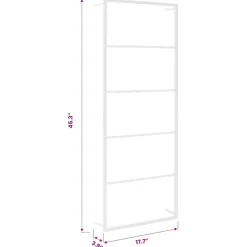 vidaXL Handdoekenrek Wit 45x10x115 cm Staal