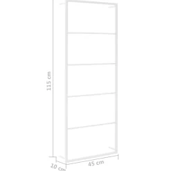 vidaXL Handdoekenrek Wit 45x10x115 cm Staal