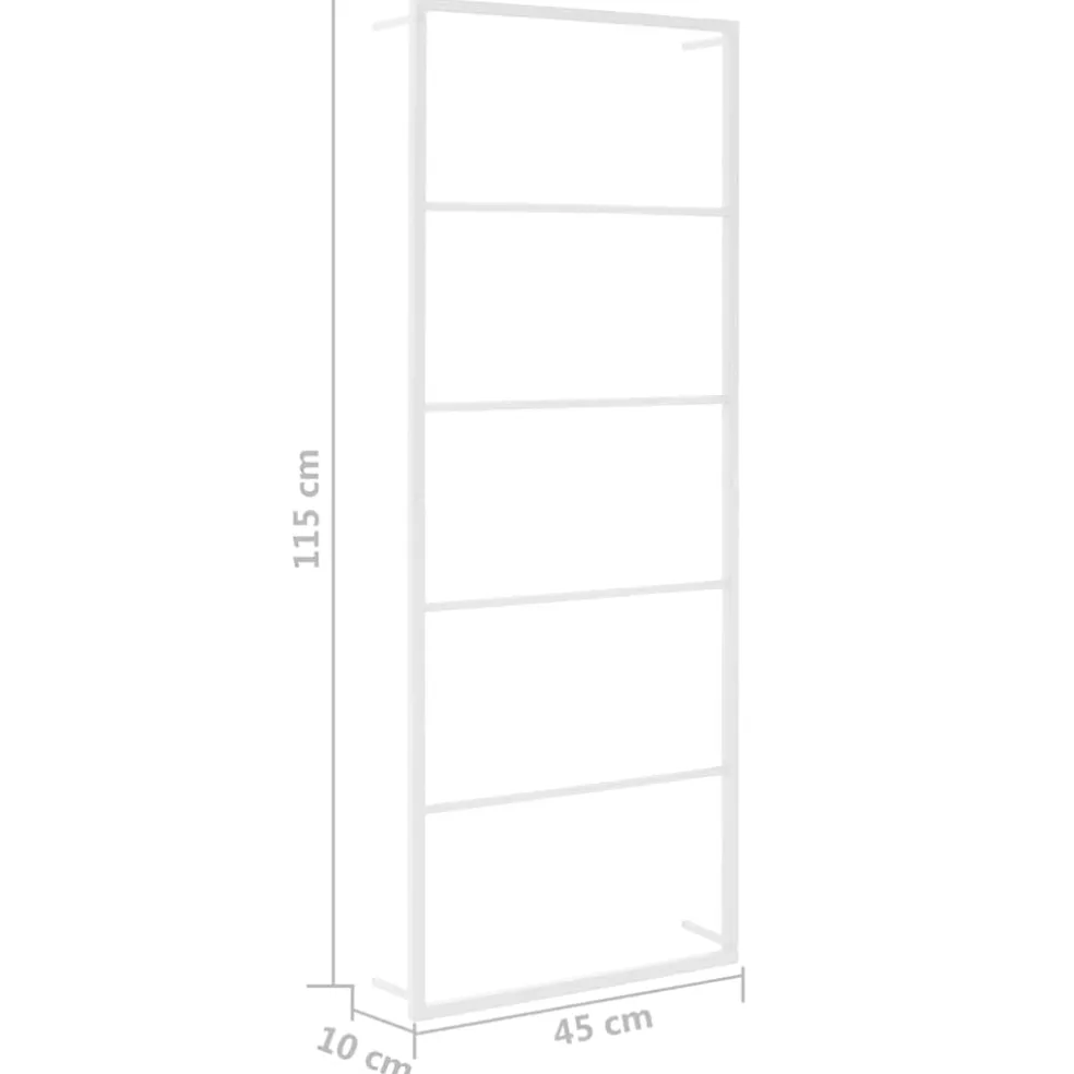vidaXL Handdoekenrek Wit 45x10x115 cm Staal