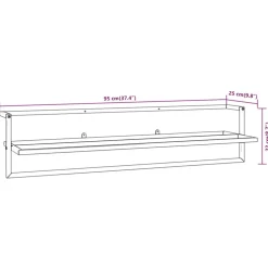 vidaXL Handdoekenrek 95x25x22 cm ijzer wit